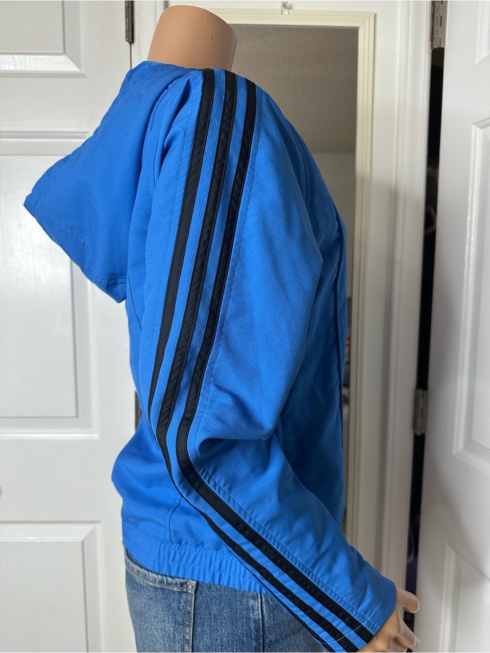 adidas Royal Blue Track Jacket with Black Stripe Detailing - Picture 6 of 14